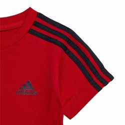 Ensemble de Sport pour Enfants Adidas 3 Stripes Rouge