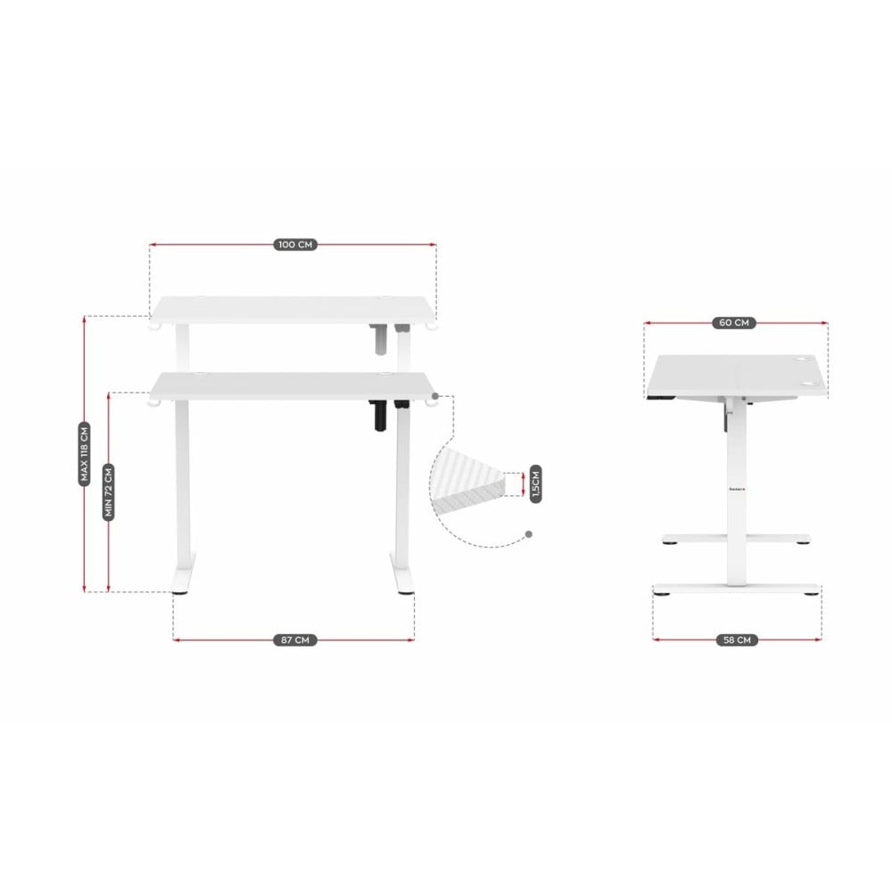 Schreibtisch Huzaro HZ-Hero 7.9 White Weiß