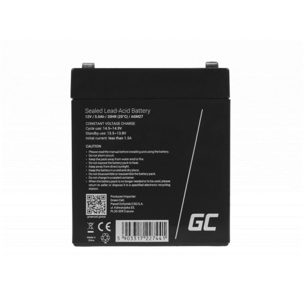 Batterie pour Système d'Alimentation Sans Interruption Green Cell AGM27 5 Ah 12 V