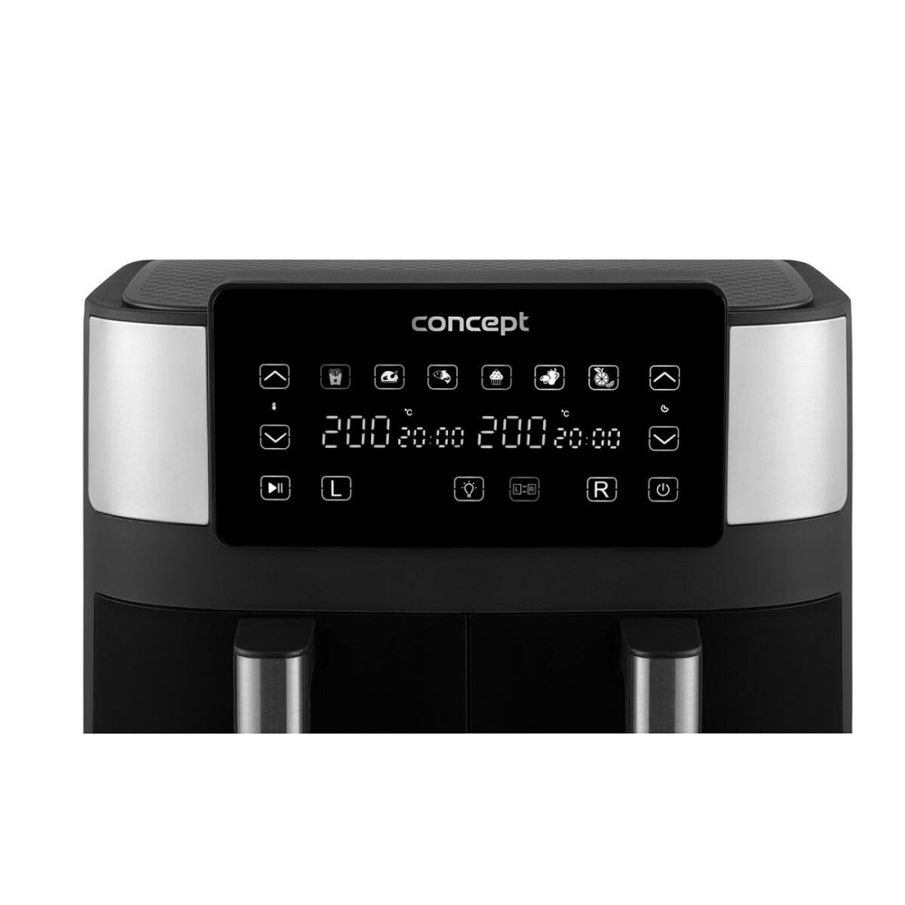Friteuse à Air Concept FR8000 Noir Argenté 2850 W 8 L