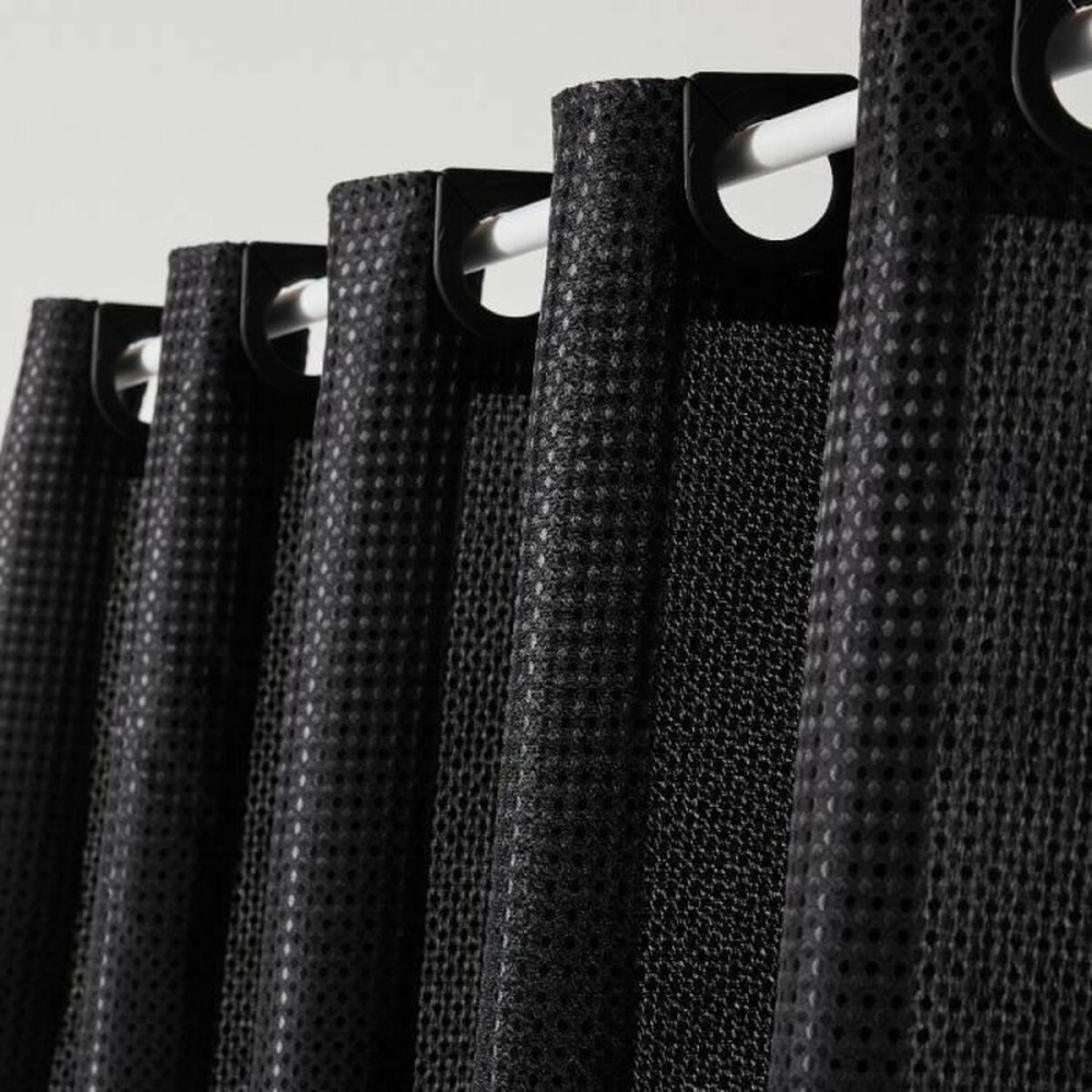 Rideau de Douche TODAY Noir Polyester 180 x 200 cm (12 Unités)