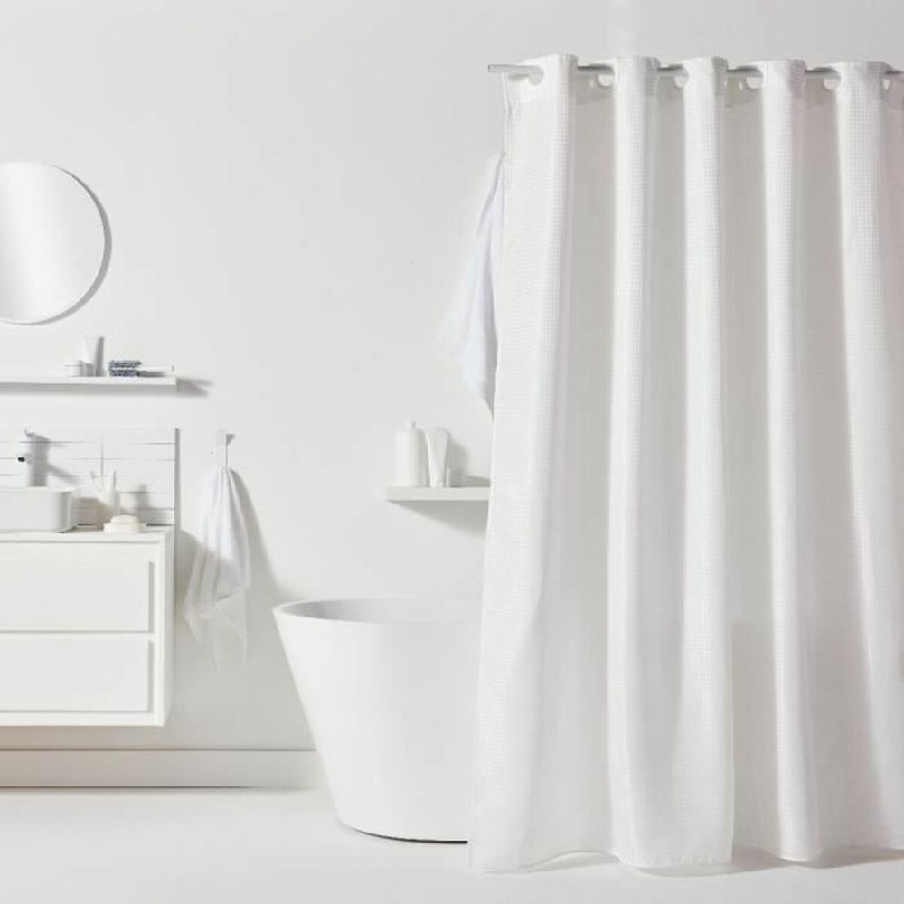 Rideau de Douche TODAY Blanc Polyester 180 x 200 cm (12 Unités)