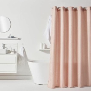 Rideau de Douche TODAY Rose Polyester 180 x 200 cm (12 Unités)
