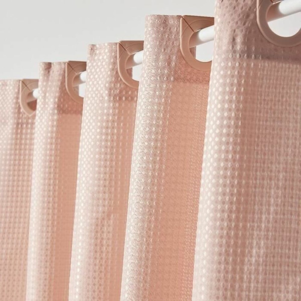 Rideau de Douche TODAY Rose Polyester 180 x 200 cm (12 Unités)