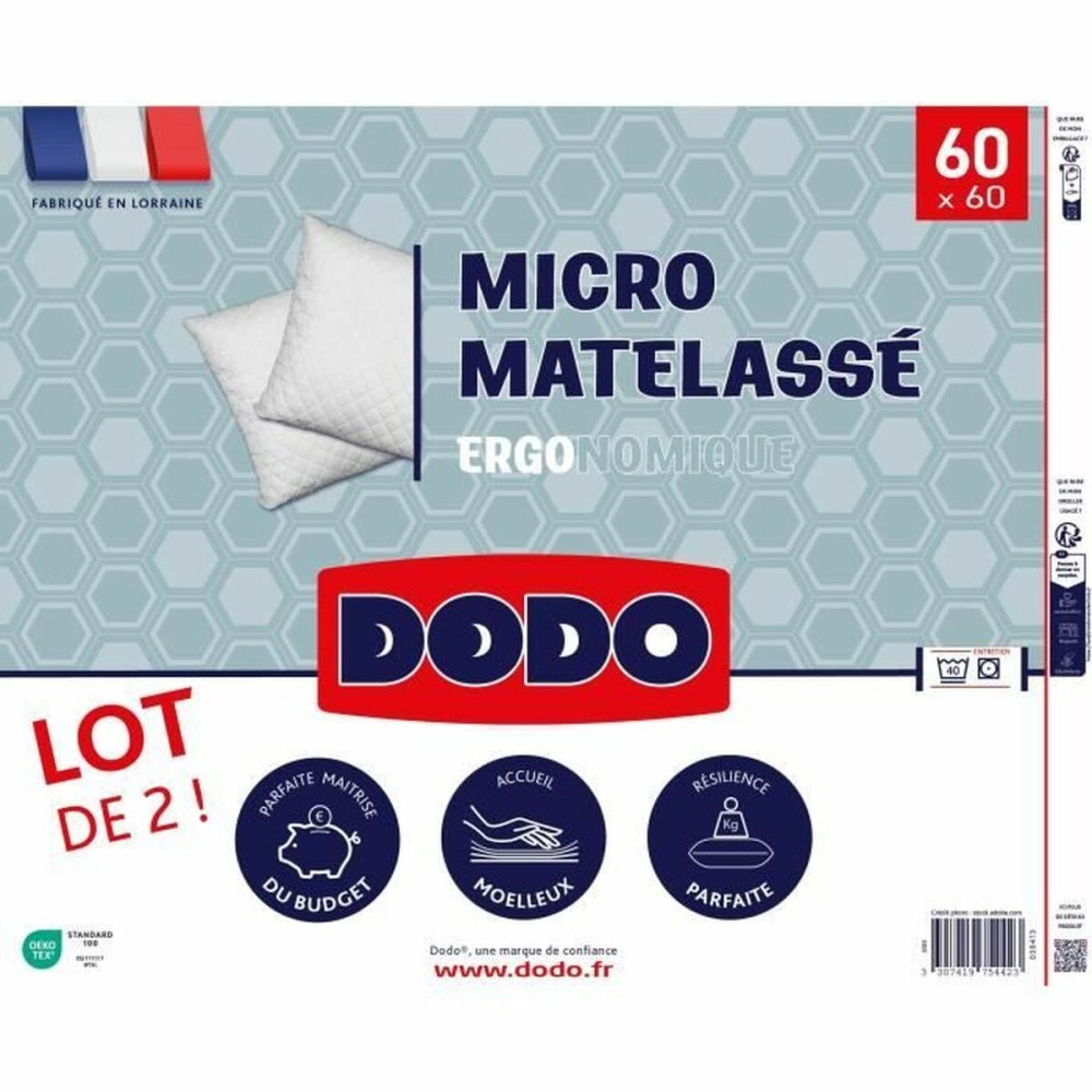 Pillow DODO White 60 x 60 cm (2 Units)