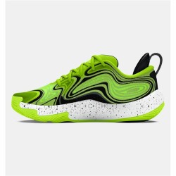 Chaussures de Basket-Ball pour Adultes Under Armour SPAWN 6 Vert citron