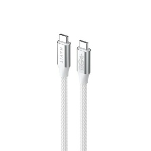 USB-C zu USB-C-Kabel Havit CB6290 Weiß Grau 1 m