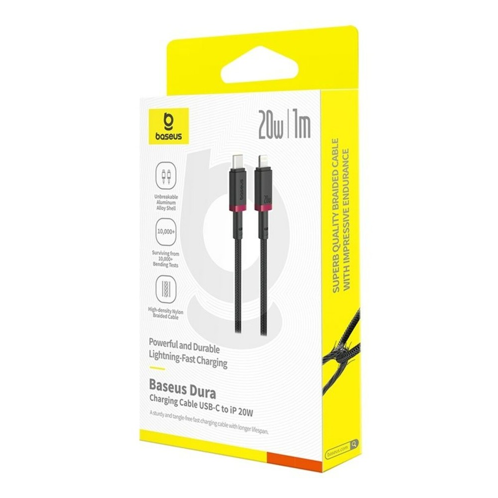 USB-C auf Lightning Verbindungskabel Baseus P10377800U01-01 Schwarz Rot 1 m