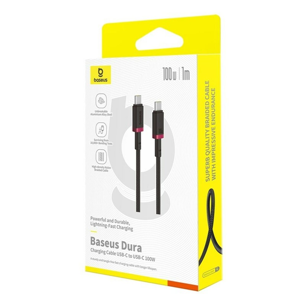 USB-C zu USB-C-Kabel Baseus P10377803U01-01 Schwarz Rot 1 m