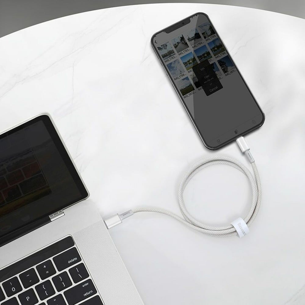 Câble USB-C vers Lightning Baseus CATLGD-02 Blanc 1 m