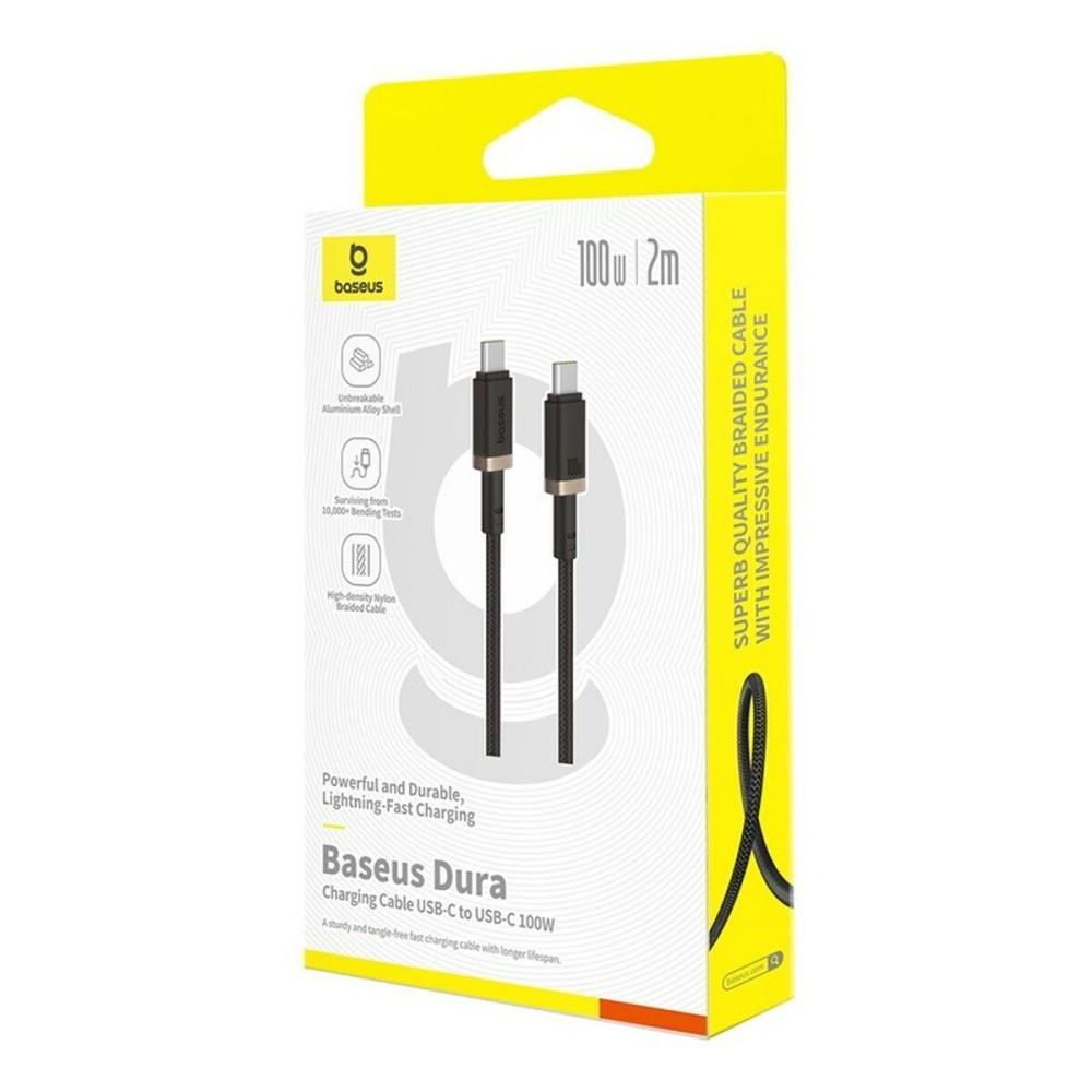 USB-C zu USB-C-Kabel Baseus P10377803U01-02 Schwarz Gold 2 m