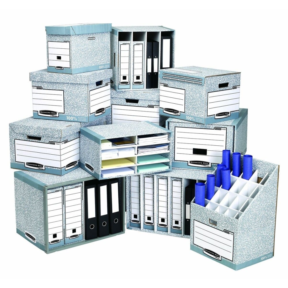 File Box Fellowes Blue White 5 Units (33,5 x 55,7 x 38,9 cm)