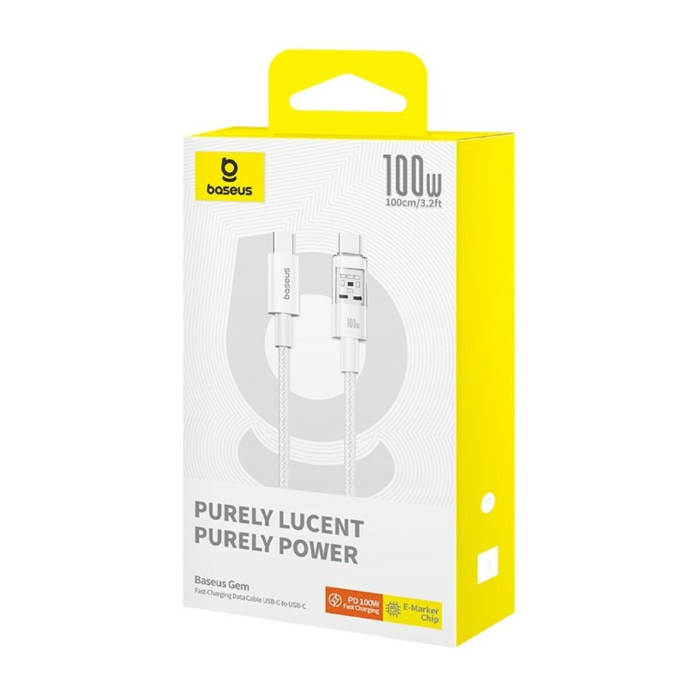 USB-C zu USB-C-Kabel Baseus P10373000211-00 Weiß 1 m