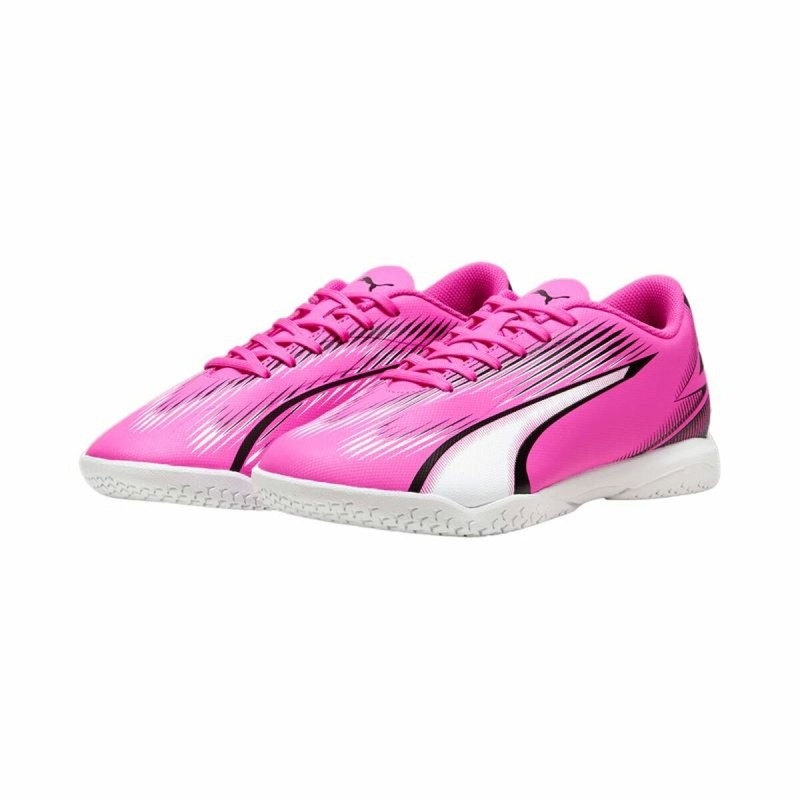 Hallenfußballschuhe für Erwachsene Puma Ultra Play Weiß Dunkelrosa Unisex