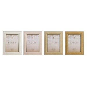 Fotorahmen Home ESPRIT Braun Beige Kristall polystyrol Scandi (4 Stück)
