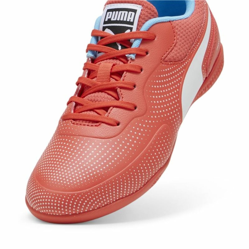 Chaussures de Futsal pour Enfants Puma Truco II Active Blanc Rouge Enfant Unisexe