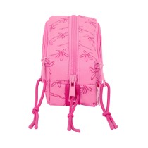Dreifaches Mehrzweck-Etui Lilo & Stitch Chill Rosa Minze 22 x 8,5 x 6 cm