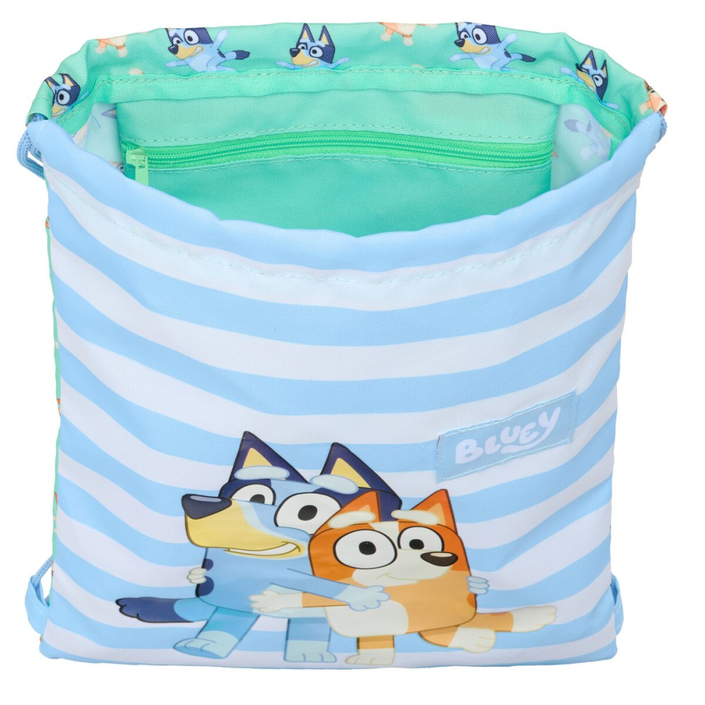 Sac à dos serré par des ficelles Bluey Sisters Vert 26 x 34 x 1 cm
