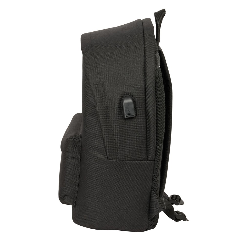 School Bag Atlético Madrid Black 31 x 44 x 18 cm