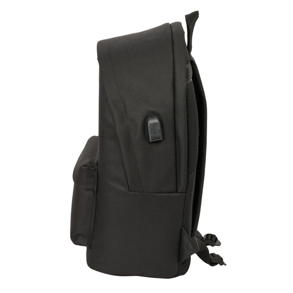Schulrucksack Atlético Madrid Schwarz 31 x 44 x 18 cm