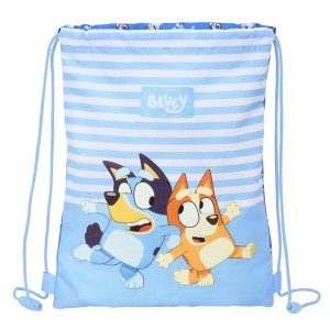 Sac à dos serré par des ficelles Bluey Let's play Bleu 26 x 34 x 1 cm