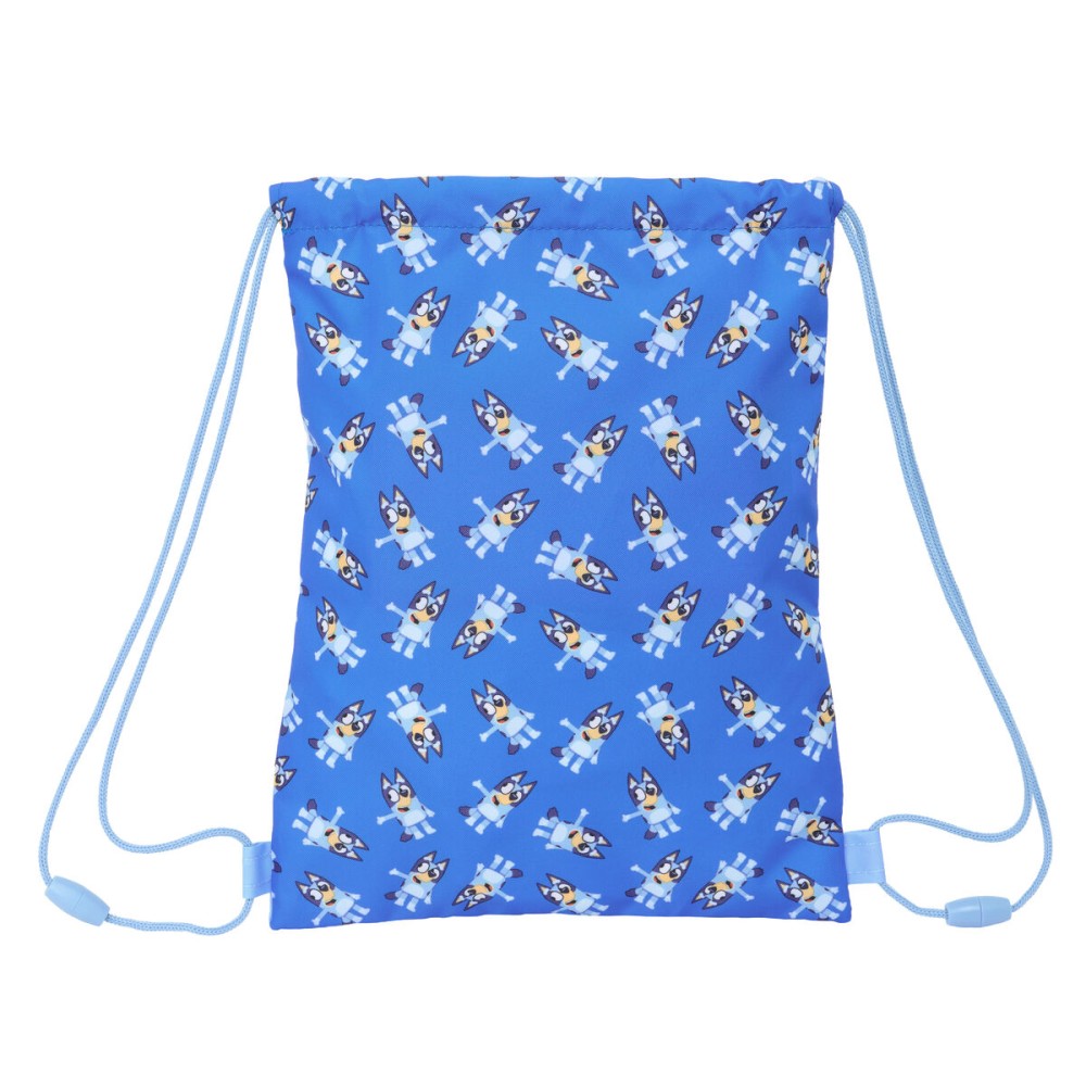 Sac à dos serré par des ficelles Bluey Let's play Bleu 26 x 34 x 1 cm