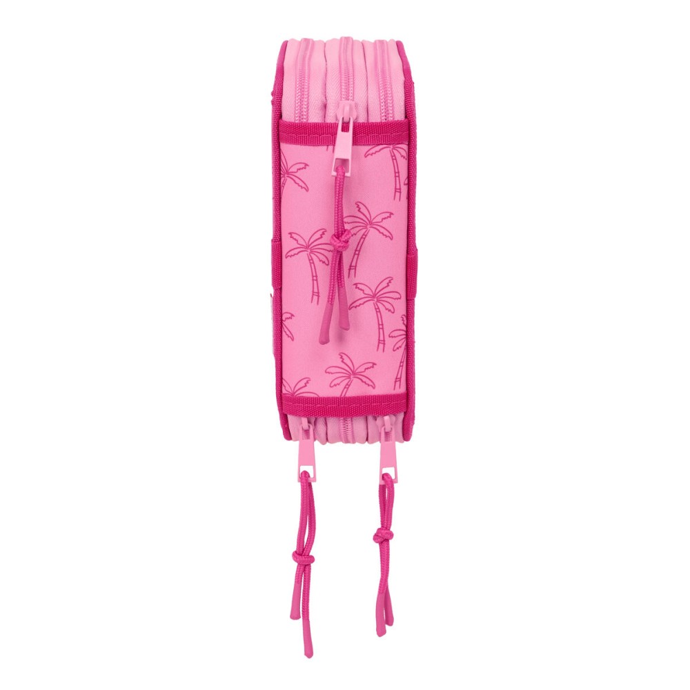 Dreifaches Federmäppchen Lilo & Stitch Chill Rosa Minze 12,5 x 19,5 x 5,5 cm 37 Stücke