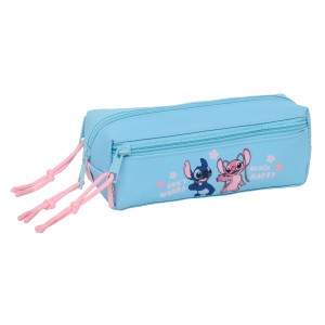 Dreifaches Mehrzweck-Etui Lilo & Stitch Happy Himmelsblau 22 x 8,5 x 6 cm