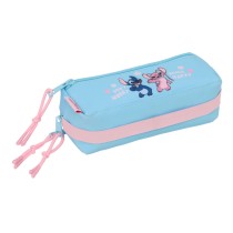 Dreifaches Mehrzweck-Etui Lilo & Stitch Happy Himmelsblau 22 x 8,5 x 6 cm