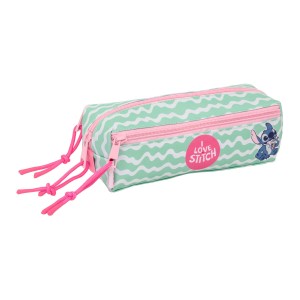 Dreifaches Mehrzweck-Etui Lilo & Stitch Ice cream Rosa 22 x 8,5 x 6 cm