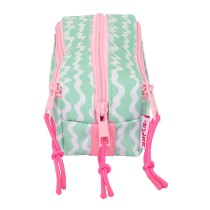 Dreifaches Mehrzweck-Etui Lilo & Stitch Ice cream Rosa 22 x 8,5 x 6 cm