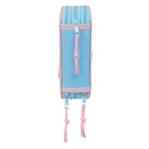 Triple Pencil Case Lilo & Stitch Happy Sky blue 12,5 x 19,5 x 5,5 cm 37 Pieces