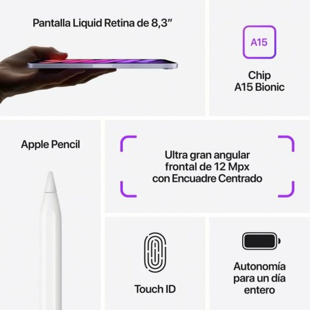 Tablet Apple mini Octa Core 4 GB RAM 64 GB Grau 8,3"
