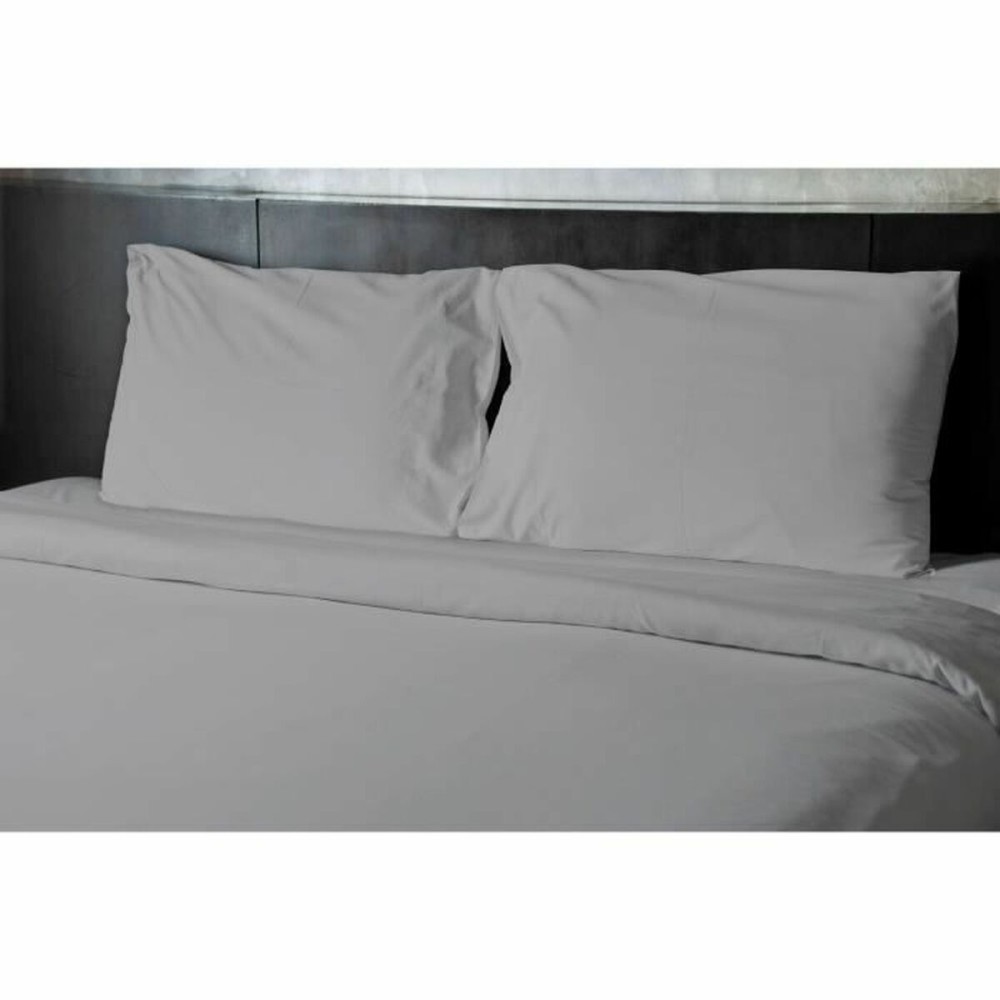 Jeu de draps HOME LINGE PASSION Flat sheet Gris Lit king size