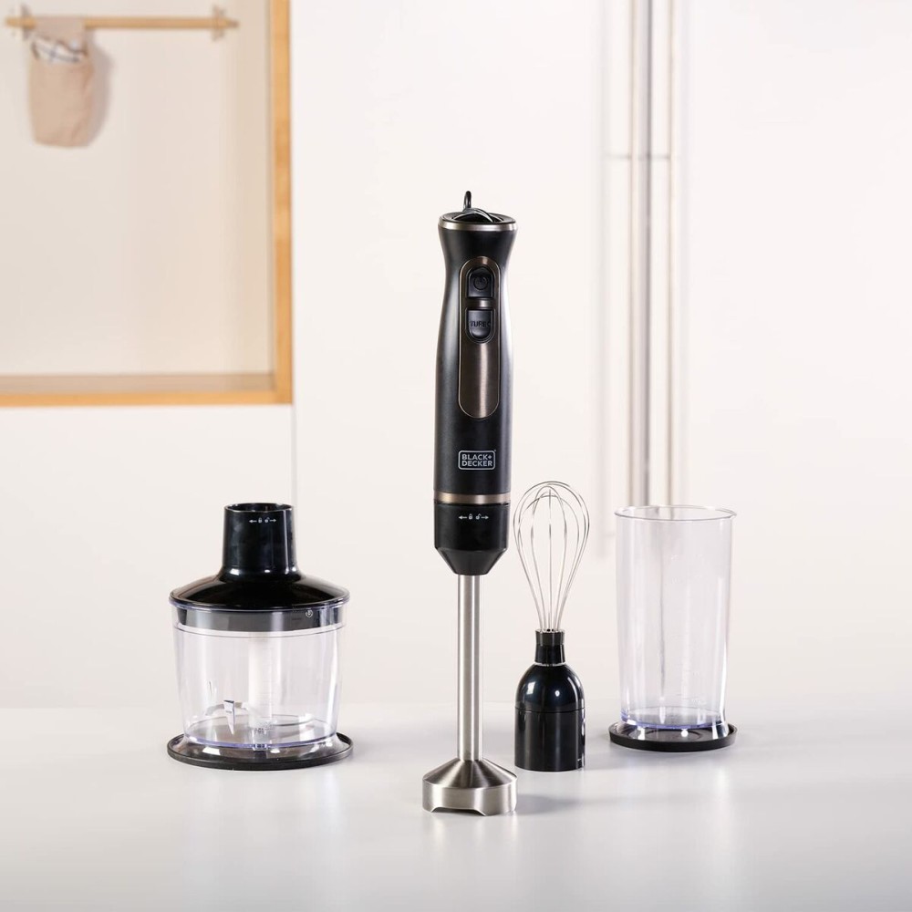 Hand-held Blender Black & Decker ES9160100B Black 800 W