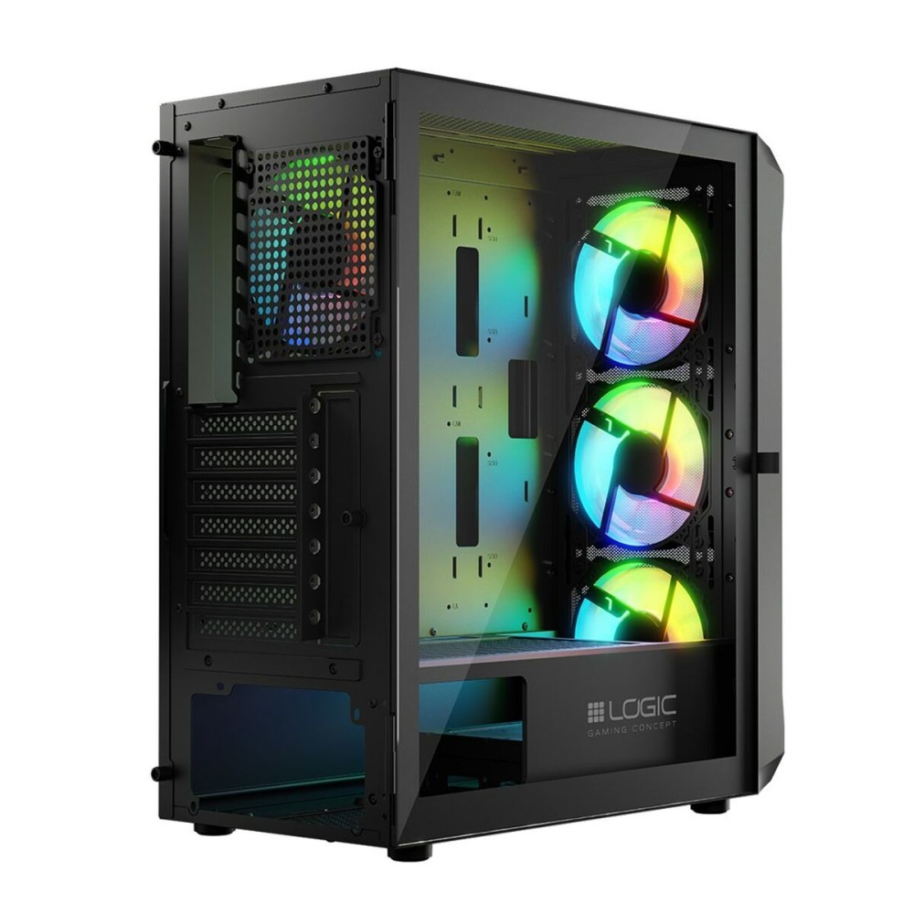 ATX Semi-Tower Gehäuse Logic PORTOS ARGB Weiß Schwarz