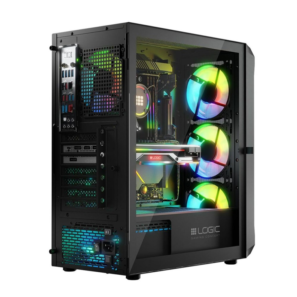 ATX Semi-Tower Gehäuse Logic PORTOS ARGB Weiß Schwarz