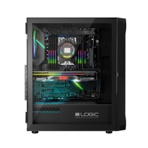 ATX Semi-Tower Gehäuse Logic PORTOS ARGB Weiß Schwarz