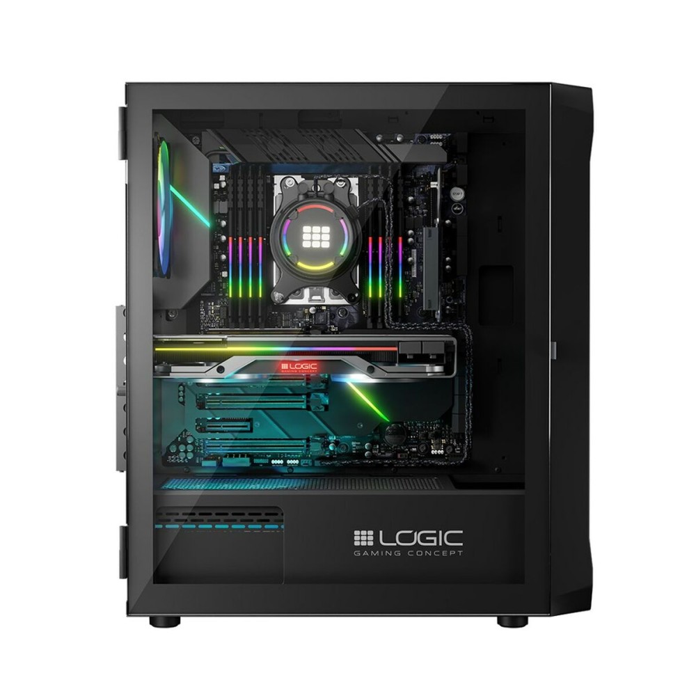 ATX Semi-Tower Gehäuse Logic PORTOS ARGB Weiß Schwarz