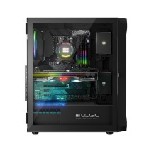 ATX Semi-Tower Gehäuse Logic PORTOS ARGB Weiß Schwarz