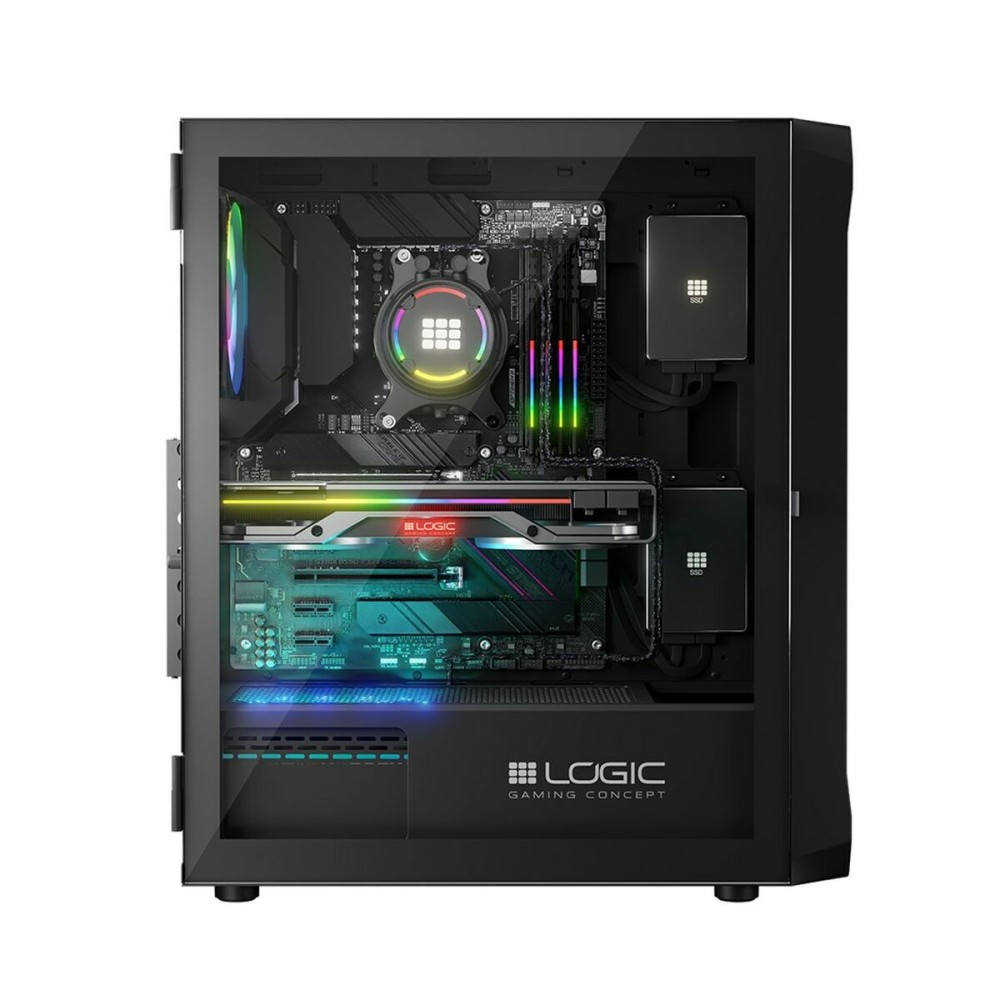 ATX Semi-Tower Gehäuse Logic PORTOS ARGB Weiß Schwarz