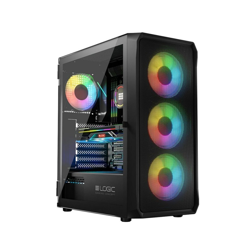 ATX Semi-Tower Gehäuse Logic PORTOS ARGB Weiß Schwarz