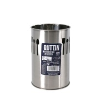 Pot for Kitchen Utensils Quttin Stainless steel 10 x 15 x 10 cm Silver (12 Units)