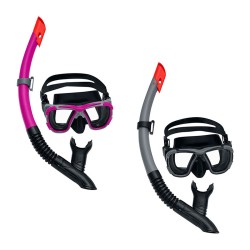 Snorkel Goggles and Tube Bestway Grey Pink Adult (1 Unit)