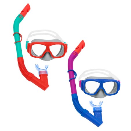 Snorkel Goggles and Tube for Children Bestway Blue Orange (1 Unit)