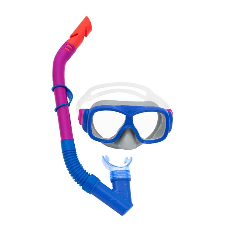 Snorkel Goggles and Tube for Children Bestway Blue Orange (1 Unit)