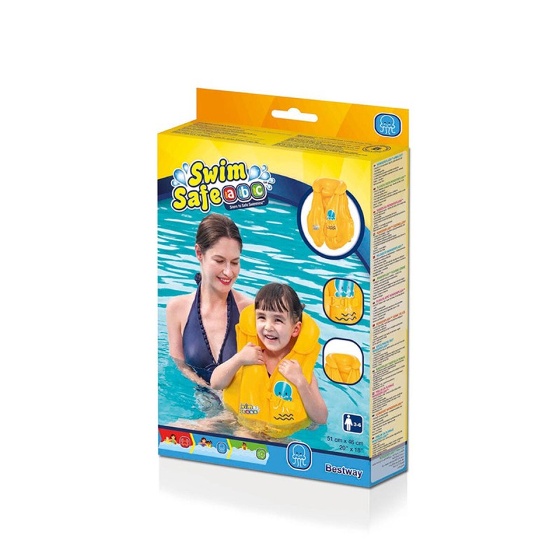 Aufblasbare Weste für den Swimmingpool Bestway Gelb Oktopus 51 x 46 cm (1 Stück)