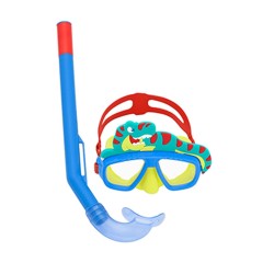 Bestway Set Maske und Rohr Erwachsener Auslassventil Sortierte Farben +14 Jahre Strand und Pool 24053