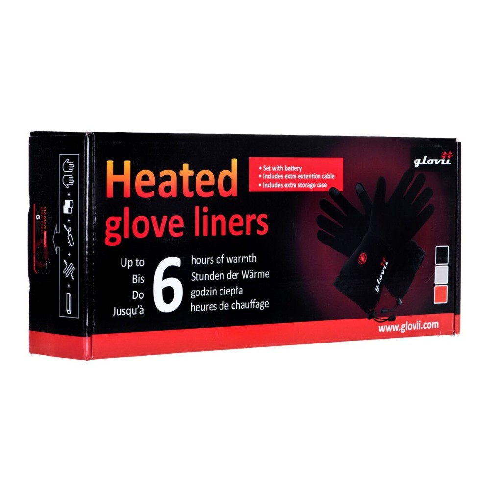 Handschuhe Glovii GLBM Schwarz Rojo/Blanco S/M 2 Stücke