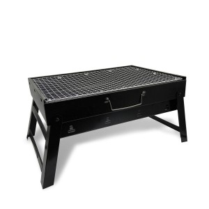 Coal Barbecue with Wheels Feel Maestro MR-1010 Black Metal